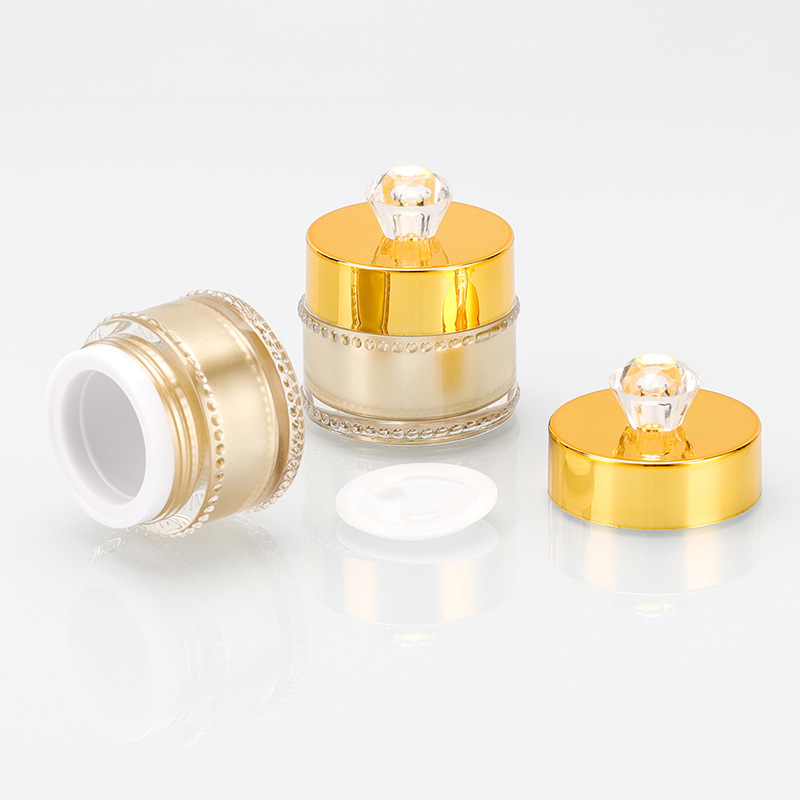 Produttori di plastica vuota Acrilico Oro Diamond Top 5G Crema per occhi da campione cosmetico