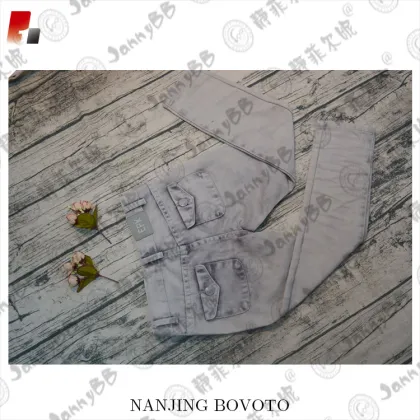 girls jeans Slim light-colored straight jeans