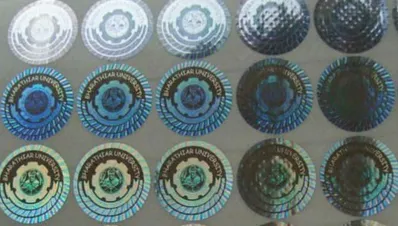 Laser hologram sticker