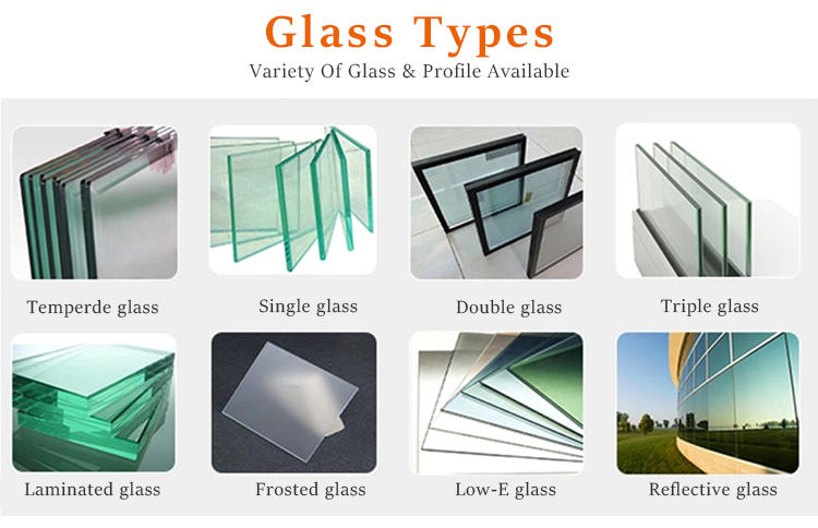 Tempered Glass Aluminum Folding Windows