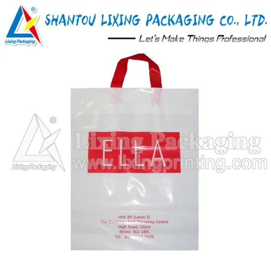 LIXING PACKAGING plastic shopping t-shirt bag plastic
