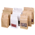 Wholesale Stand Up Ziplock brown Kraft Paper Bag