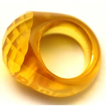 Fancy golden fashion diamond gemstone ring