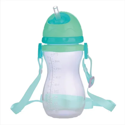 300ml PP colored baby water bottle with strap