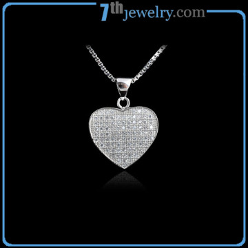 Handmade Heart Shaped 925 Sterling Silver Necklace