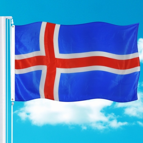 Custom polyester hign quality Iceland flag 3x5