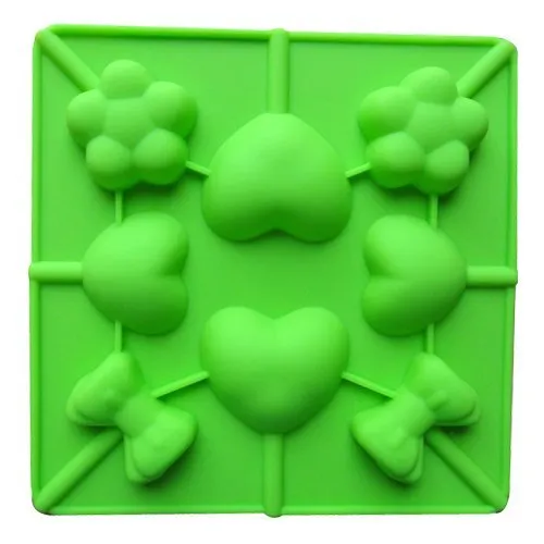 8 Cavity Non-Stick Lollipop Silicone Gel Cake Mold Chocolate Craft Candy Soap Baking Bakeware DIY mold