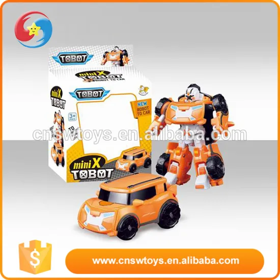 Promotional creative plastic orange boy deformation electric toy car