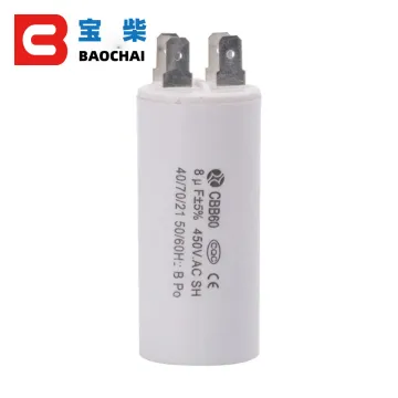 450V AC Running Capacitor 4 Pins for Motor Start, 10PCS (CBB60 8UF)