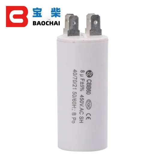 450V AC Running Capacitor 4 Pins for Motor Start, 10PCS (CBB60 8UF)