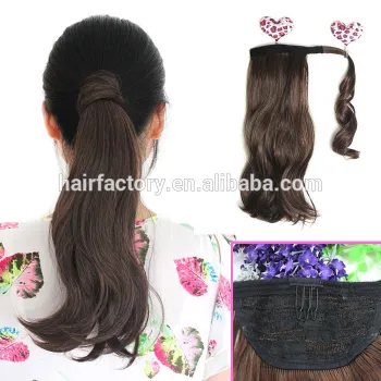 Deniya stock wrap around synthetic ponytail easy wear cheap hair extension