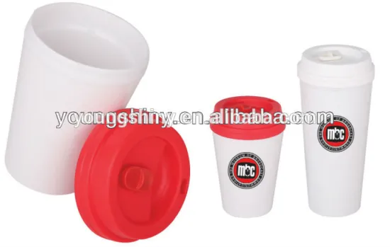 DOUBLE WALL PP COFFEE MUG W/LID