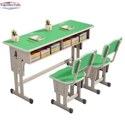 School Furniture Student Double Desk and Chair Sets