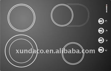 ceramic cooker induction hob with car level glass