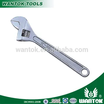 WT0301013 Adjustable wrench,chrome plated,polished with head