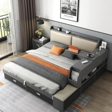 Letto a doppio letto moderno letto a doppio letto di tatami per piccoli appartamenti