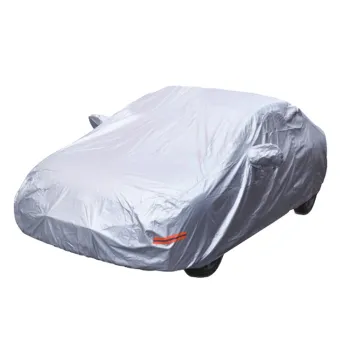 Durable Waterproof Silver Coated Polyester Oxford 210D Car Cover Outdoor Sunshade UV Protection