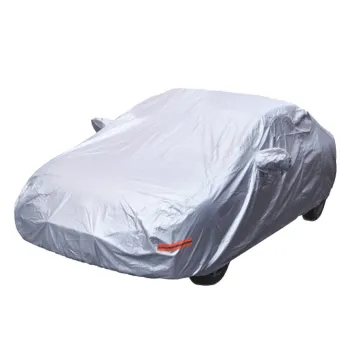 Durable Waterproof Silver Coated Polyester Oxford 210D Car Cover Outdoor Sunshade UV Protection