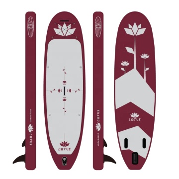 GeeTone 2023 Inflatable Lotus Paddle Board Yoga Water Mat for Gymnastics and Water Sports