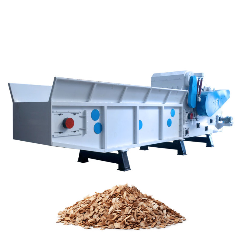 Large Capacity Drum Wood Chipper - Wood Logs Chipping Machine