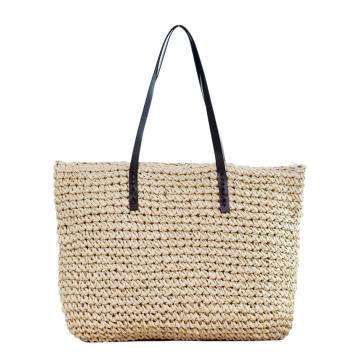 Large Capacity Custom Crochet Eco-friendly Straw Beach Bag for Women