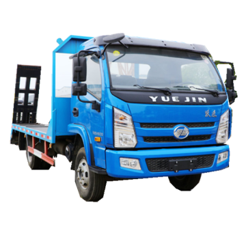 Yuejin 125hp Tow Wrecker Truck 4x2 รถบรรทุกที่ติดตั้งรถกู้คืนรถ Euro V หนึ่งพ่วงหนึ่ง/สองคันกู้ภัยบนถนน