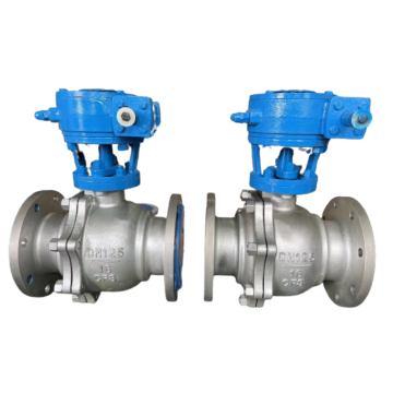 Worm Gear Brass Ball Valve with PTFE Seat, Flange Connection, PN16, for Water and Gas, Motorized, Female End