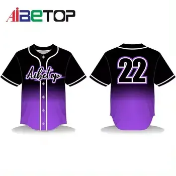 Camisa de beisebol de líderes de torcida de sublimação personalizada