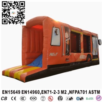 Cheap inflatable school bus for sales, inflatable obstacle course for children