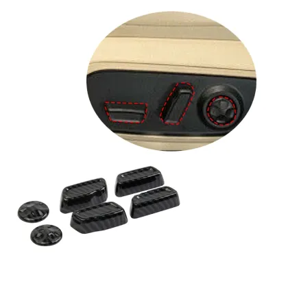 Carbon Fiber Seat Adjustment Button Covers for 2021+ Jeep Grand Cherokee Interior Accessories