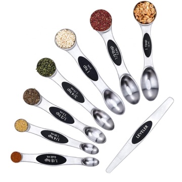 JinHaiYue 8pcs Stainless Steel Baking Measuring Spoon Set - Digital Kitchen Gadgets