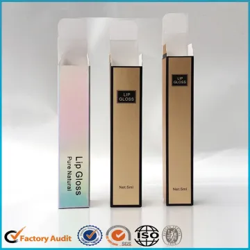 Custom Gold Color Cardboard Lipstick Boxes