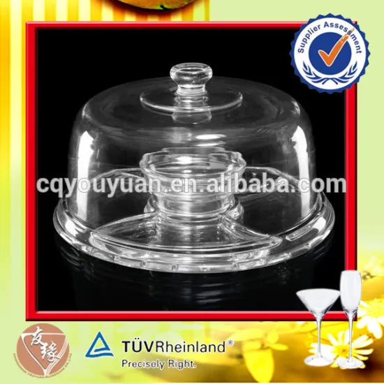 Wedding round glass cake stand glass dome