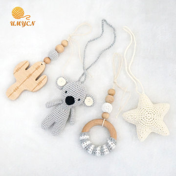 Handmade Smooth Wooden Baby Hanging Toy