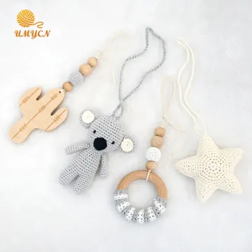 Handmade Smooth Wooden Baby Hanging Toy