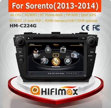 Hifimax car dvd player for KIA SORENTO (2013-2014) WITH A8 CHIPSET DUAL CORE 1080P V-20 DISC WIFI 3G