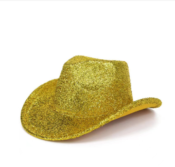 Sparkly Glitter Cowboy Hat - Unisex Metallic Party Disco Hat