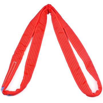 5 Ton Capacity 5M Or OEM Length Lifting Cheap Price 5T Round Sling Belt Red Color Safety Factor 8:1 7:1