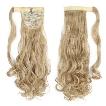 Wholesale Natural Color 20 Inch Chorliss Messy Curly Wrap Around Blonde Ponytails Afro Kinky Synthetic Ponytail Hair Extensions