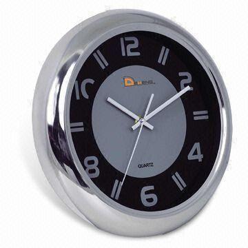 Promotional Wall Clock, Powered by AA Battery, Made of Metal, Customized Dial is Accepted