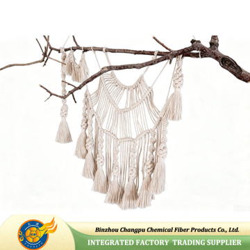Red Hand Woven Macrame Wall Hanging Tapestry