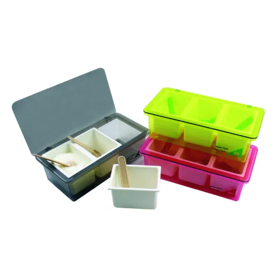 2 Grids Plastic Seasoning Box