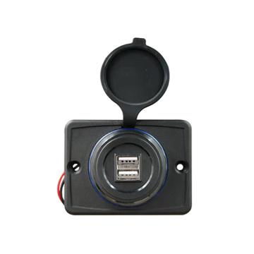 Bus Interieuronderdelen Dubbele USB-lader met lichtcirkel HC-B-65015-1
