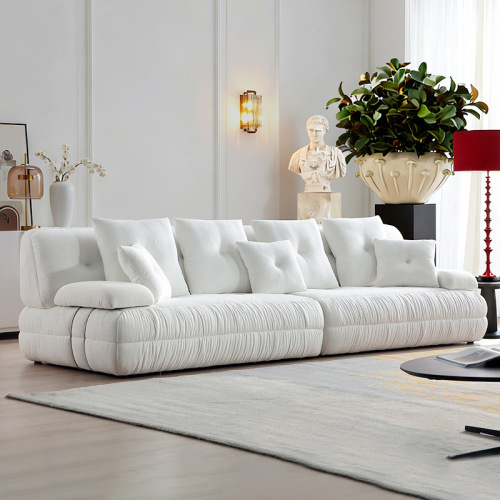 Sofa Fabrik Gaya Krim Perancis Baharu