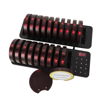 Cheap Wireless Restaurant Calling Buzzer Beep Queue Paging System Receiver Coaster for Cafe
