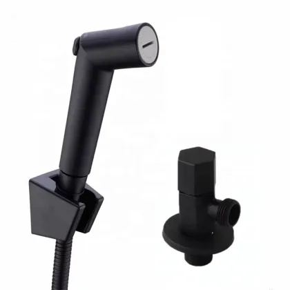 Black Muslin bathroom cleaning bidet shattaf set