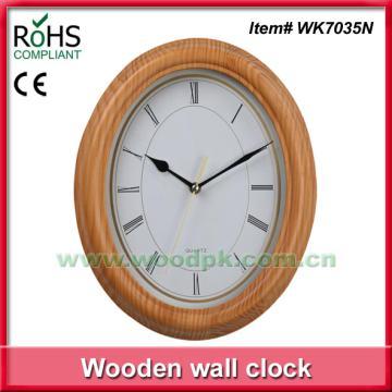 Good for wholesale oval quartz wooden wall clock different shape