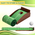 Alfombra de golf para entrenamiento en interiores con rampa