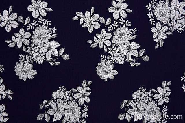 Wholesale Black and White Background Printed Fabrics