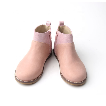 Moda mezcla color brillante cuero niños botas